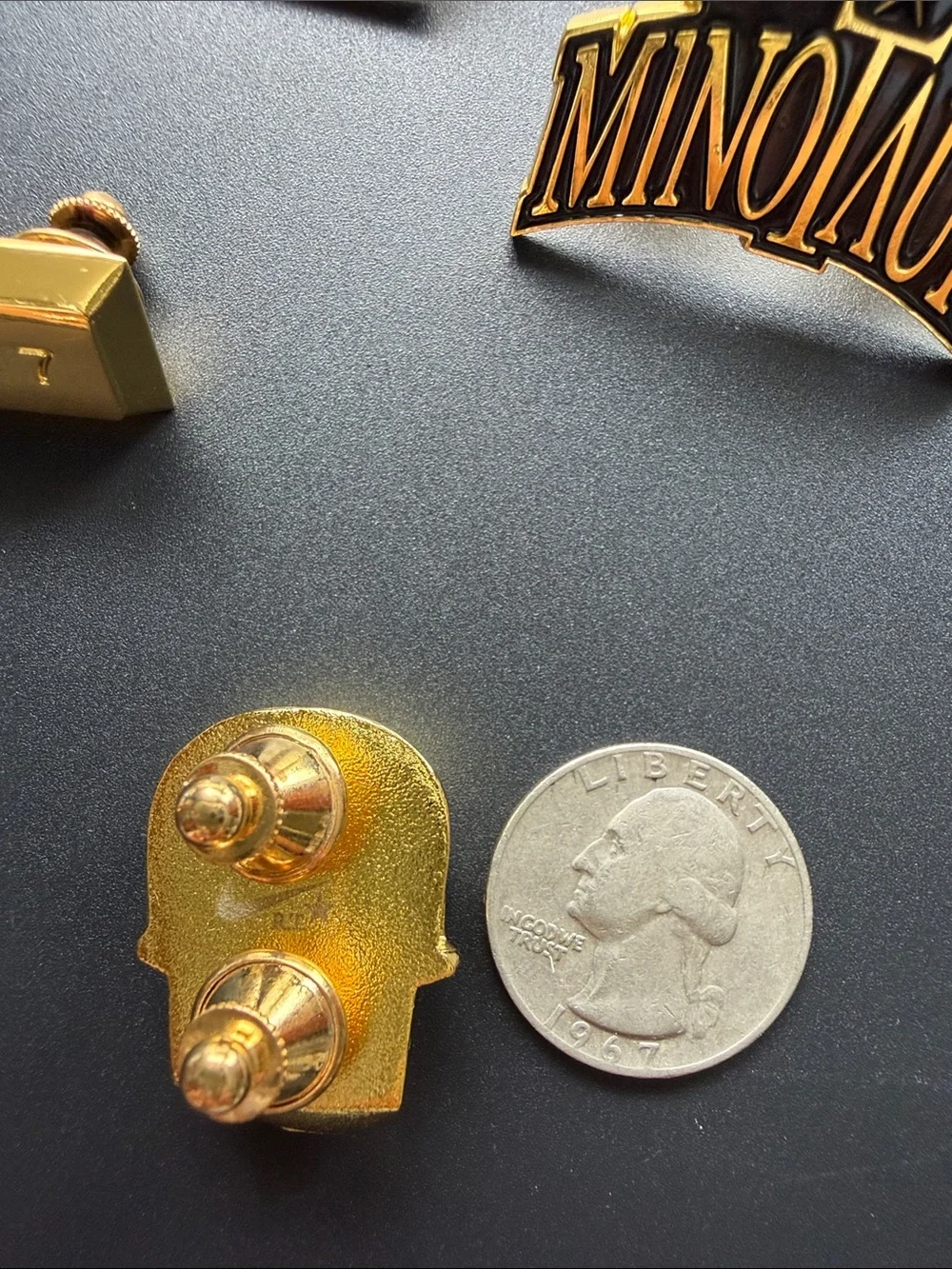 Nike Gold Tone Enamel Lapel Pin Set - Black and Gold Accent set of 6
